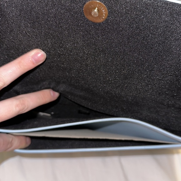 NWT ASOS Blue and Gold Studded Clutch - Picture 3 of 5